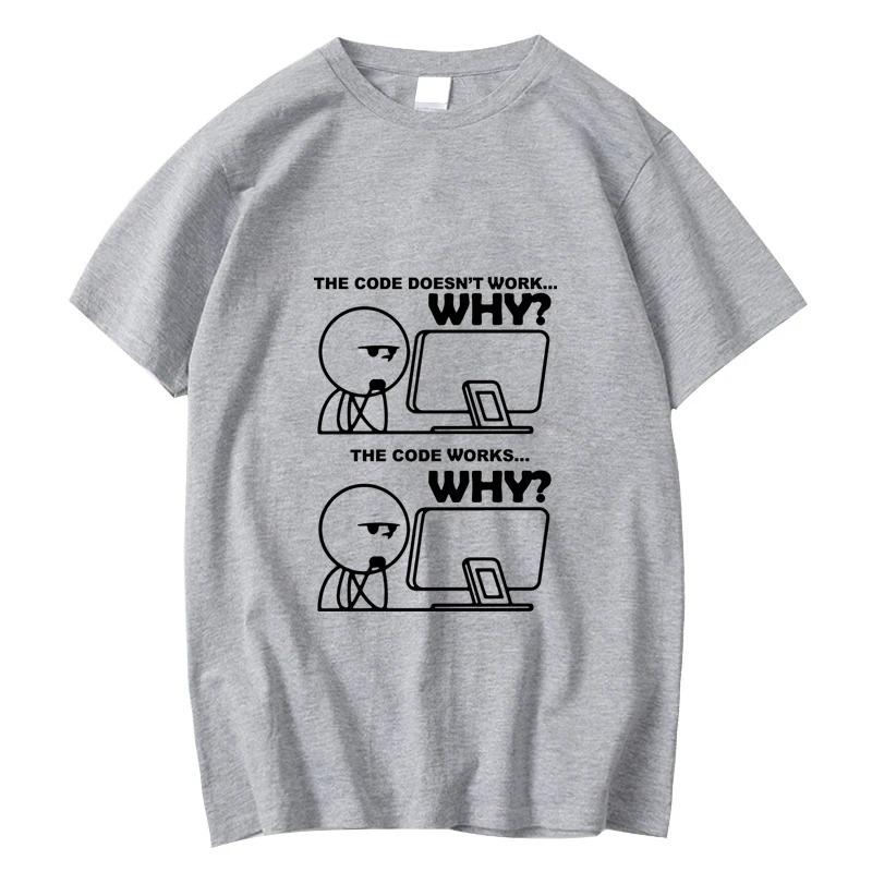 Men s T-shirt 100% Cotton Funny Programmer Print Summer Loose O-neck Cool for Men Short Sleeve T-shirt Male Tees High Quality 3XL срібний
Men s T-shirt 100% Cotton Funny Programmer Print Summer Loose O-neck Cool for Men Short Sleeve T-shirt Male Tees High Quality 3XL срібний