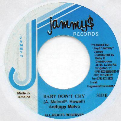 7inch Record ANTHONY MALVO - Baby Don t Cry NONE Jammy s Records 2004 Jamaica Reggae, Ska & Dub Used
7inch Record ANTHONY MALVO - Baby Don t Cry NONE Jammy s Records 2004 Jamaica Reggae, Ska & Dub Used