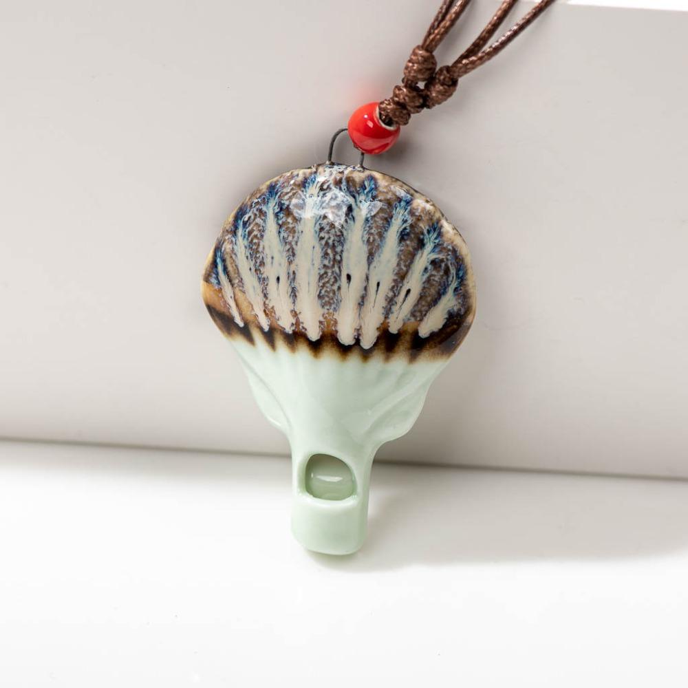 Multi-function Ceramic Shell Necklace Whistle Sweater Chain Fashion Boho Ethnic Necklace Gift Style E
Multi-function Ceramic Shell Necklace Whistle Sweater Chain Fashion Boho Ethnic Necklace Gift Style E