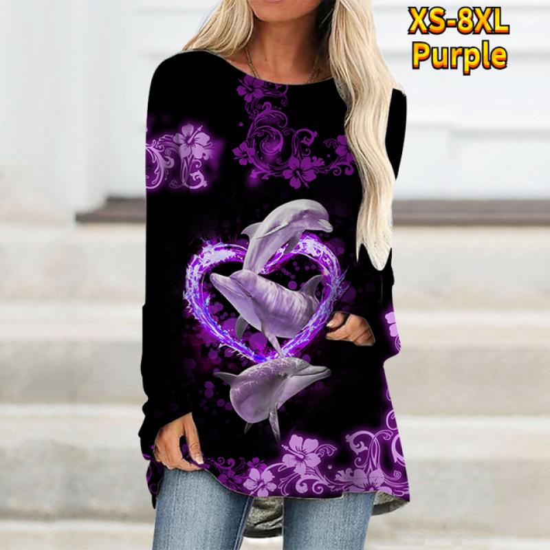 Feather Pattern Large Size Loose Women Crewneck Top Autumn Bag Hip Long Sleeve Style XS-8XL 6XL
Feather Pattern Large Size Loose Women Crewneck Top Autumn Bag Hip Long Sleeve Style XS-8XL 6XL