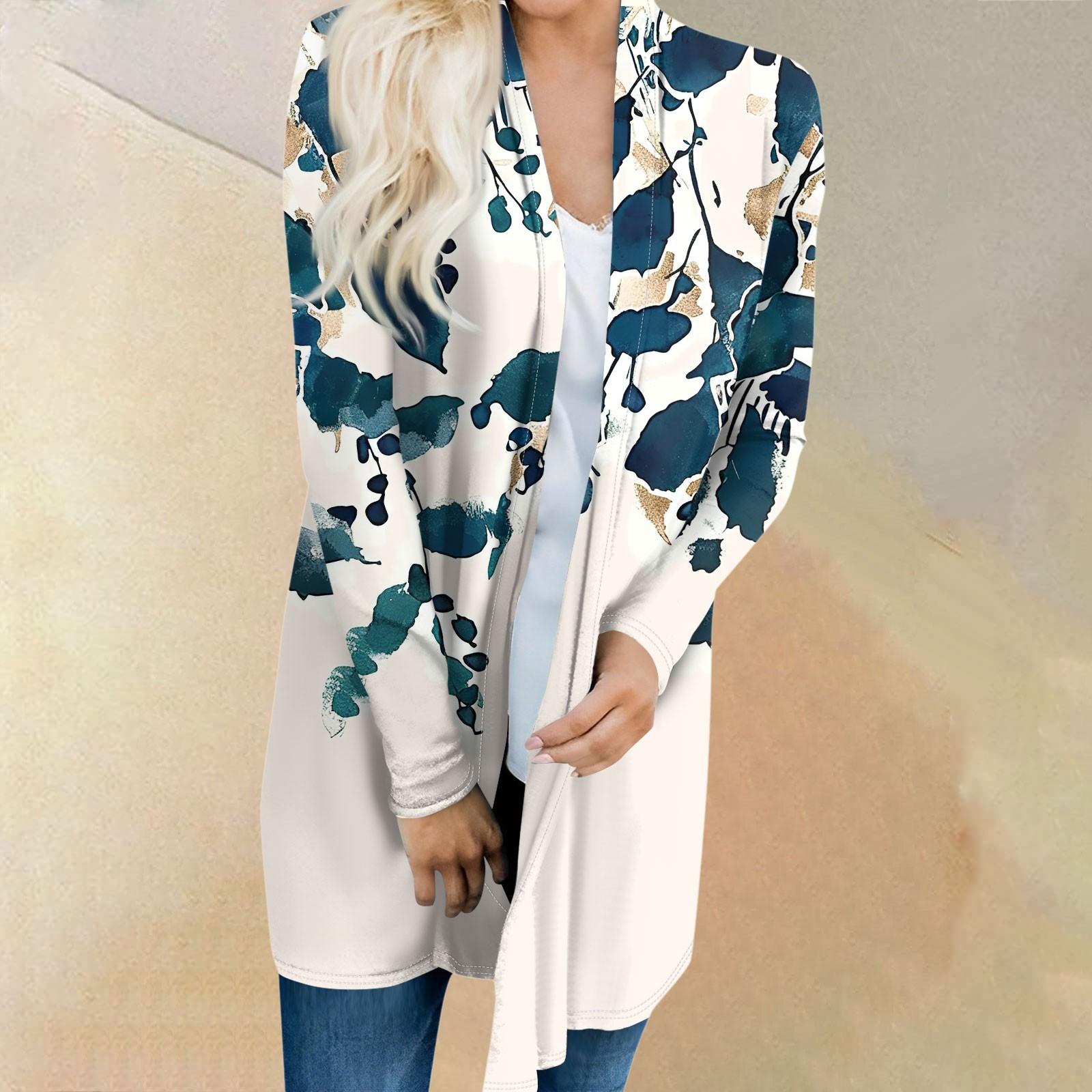 Жіноча модна осіння легка куртка-коатіган з довгим рукавом і принтом. XL небо синє кольору
Жіноча модна осіння легка куртка-коатіган з довгим рукавом і принтом. XL небо синє кольору