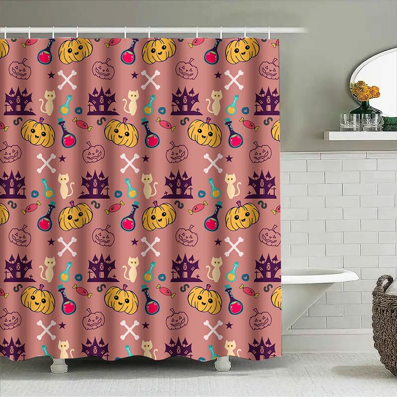Tuniu Cute Halloween Shower Curtain Pumpkin Ghosts Lab Bottles Bat Pattern For Bathroom Kids Baby Girls Room Decor W60H190(CM)-1 Pcs
Tuniu Cute Halloween Shower Curtain Pumpkin Ghosts Lab Bottles Bat Pattern For Bathroom Kids Baby Girls Room Decor W60H190(CM)-1 Pcs