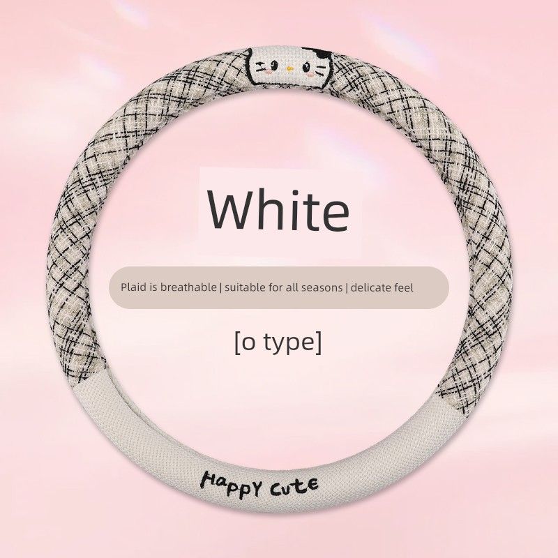 Suitable for All Seasons, New Style for Women, High-End Creative Design, Sweat-Absorbent, Non-Slip, Round-Shaped Steering Wheel Cover Decoration White Steering Wheel Cover Round
Suitable for All Seasons, New Style for Women, High-End Creative Design, Sweat-Absorbent, Non-Slip, Round-Shaped Steering Wheel Cover Decoration White Steering Wheel Cover Round