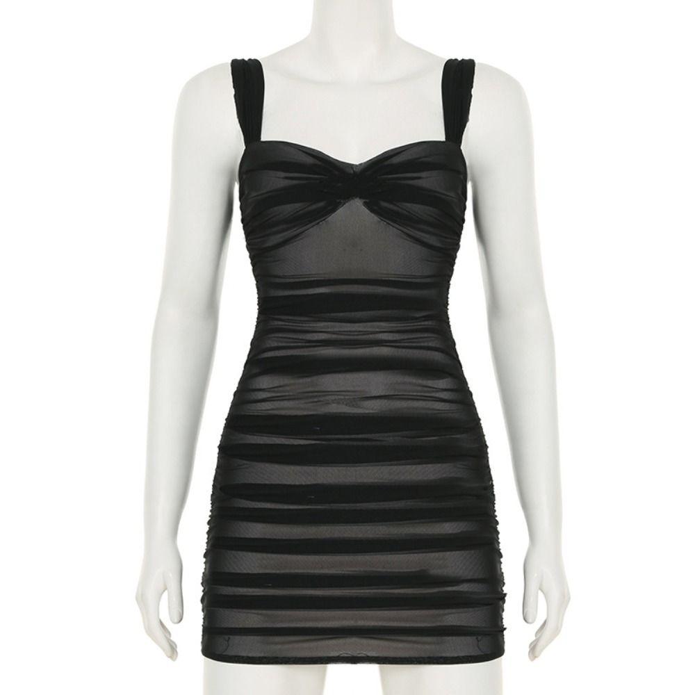 Solid Color Hip Wrap Dress Elegant Tight Short Dress Fashion Black Mesh Dress Women S чорний
Solid Color Hip Wrap Dress Elegant Tight Short Dress Fashion Black Mesh Dress Women S чорний