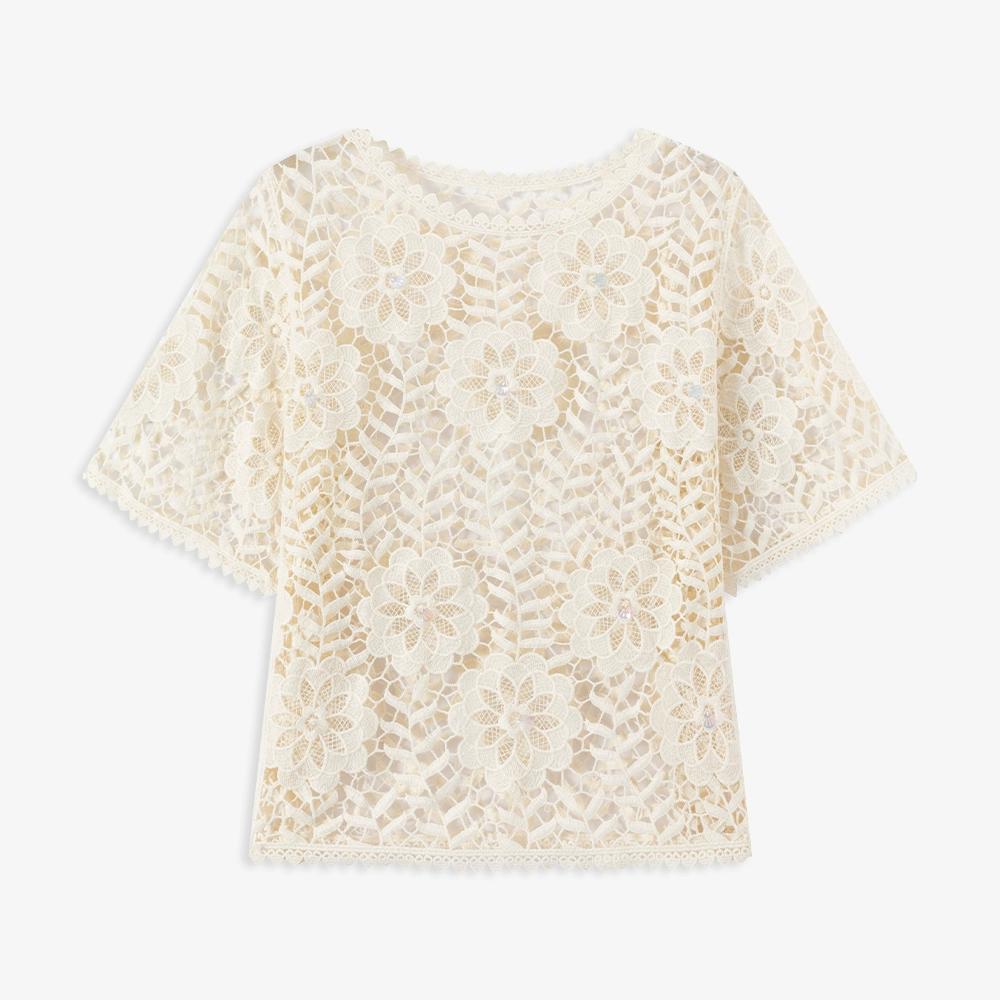 DIMANAF 2025 New T-Shirt Women Knitting Lace Flower O-Neck Hollow Summer Style Basic Tops Tees Loose Clothing One Size білий
DIMANAF 2025 New T-Shirt Women Knitting Lace Flower O-Neck Hollow Summer Style Basic Tops Tees Loose Clothing One Size білий