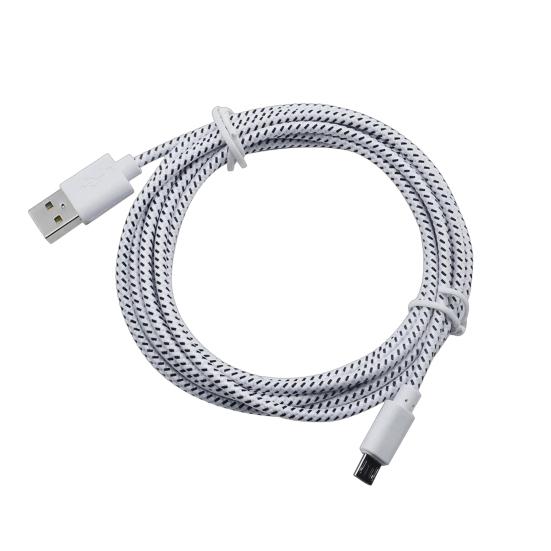 Кабель для швидкої зарядки 2.4A Кабель Micro USB Нейлонова плетена шнурівка Зарядний пристрій для телефону та передача даних 1M білий
Кабель для швидкої зарядки 2.4A Кабель Micro USB Нейлонова плетена шнурівка Зарядний пристрій для телефону та передача даних 1M білий
