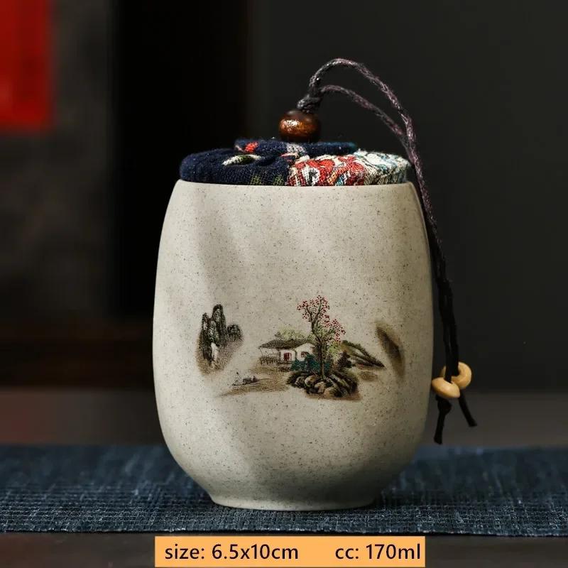 Portable Ceramic Tea Jar Outdoor Coffee Container Sealed Jar Small Tea Box Mini Storage Tea Tin Tradition Tea Accessories
Portable Ceramic Tea Jar Outdoor Coffee Container Sealed Jar Small Tea Box Mini Storage Tea Tin Tradition Tea Accessories