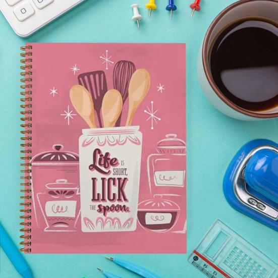 Yousheng Life Is Short Lick The Spoon A Blank Recipe Journal Cookbook Spiral Bound Notebook to Organize Your Recipes розовый
Yousheng Life Is Short Lick The Spoon A Blank Recipe Journal Cookbook Spiral Bound Notebook to Organize Your Recipes розовый