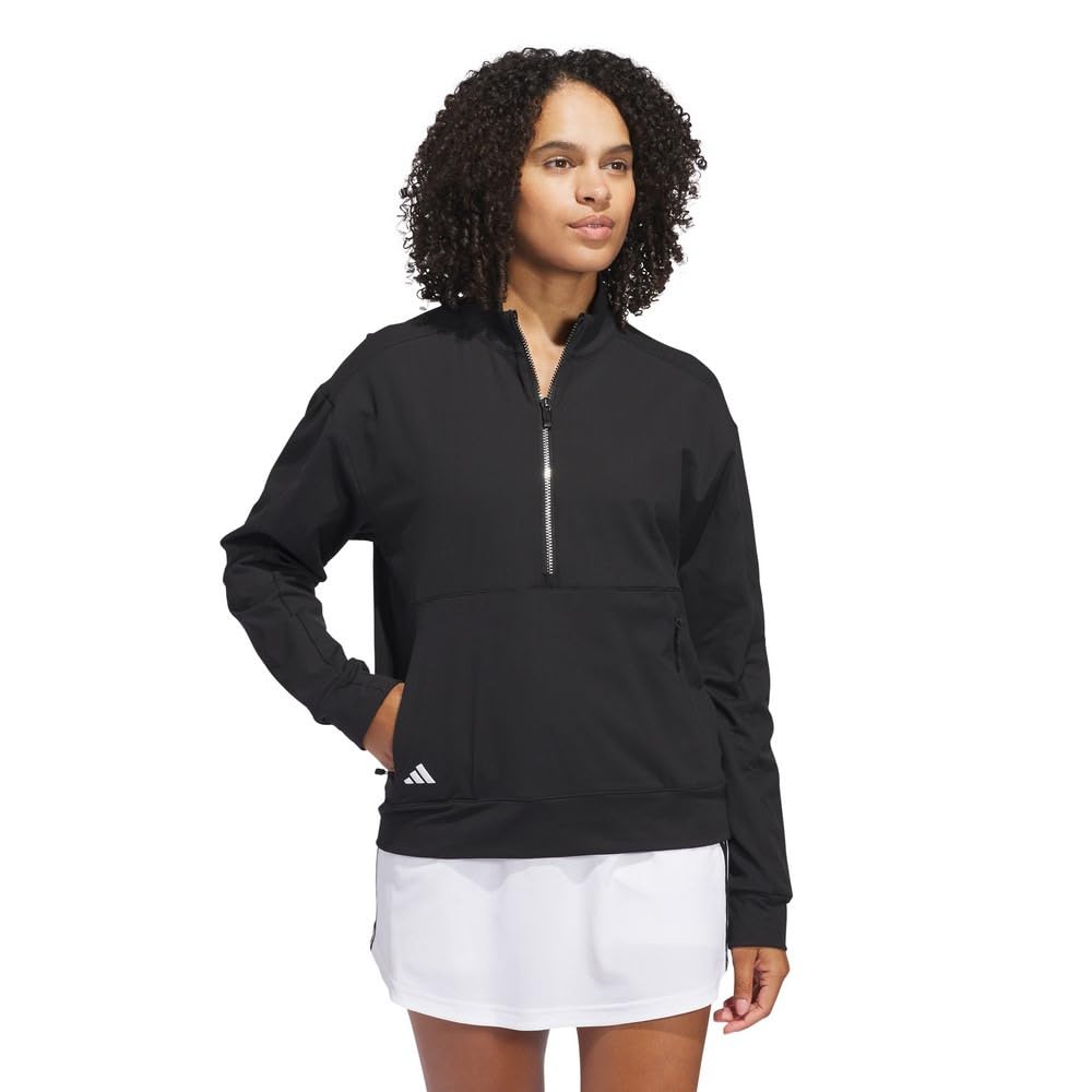 Adidas Golf adizero Fabric Mix Half-Zip Long Sleeve Jacket, Black, Size J/M
Adidas Golf adizero Fabric Mix Half-Zip Long Sleeve Jacket, Black, Size J/M
