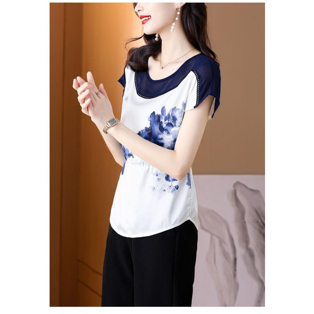 Блузки женские с рукавами реглан, шнуровкой, складками, элегантные, модные, с круглым вырезом, летняя повседневная одежда, сетчатая вставка, лоскутное шитье, пуловеры с принтом, рубашка 4XL синий
Блузки женские с рукавами реглан, шнуровкой, складками, элегантные, модные, с круглым вырезом, летняя повседневная одежда, сетчатая вставка, лоскутное шитье, пуловеры с принтом, рубашка 4XL синий