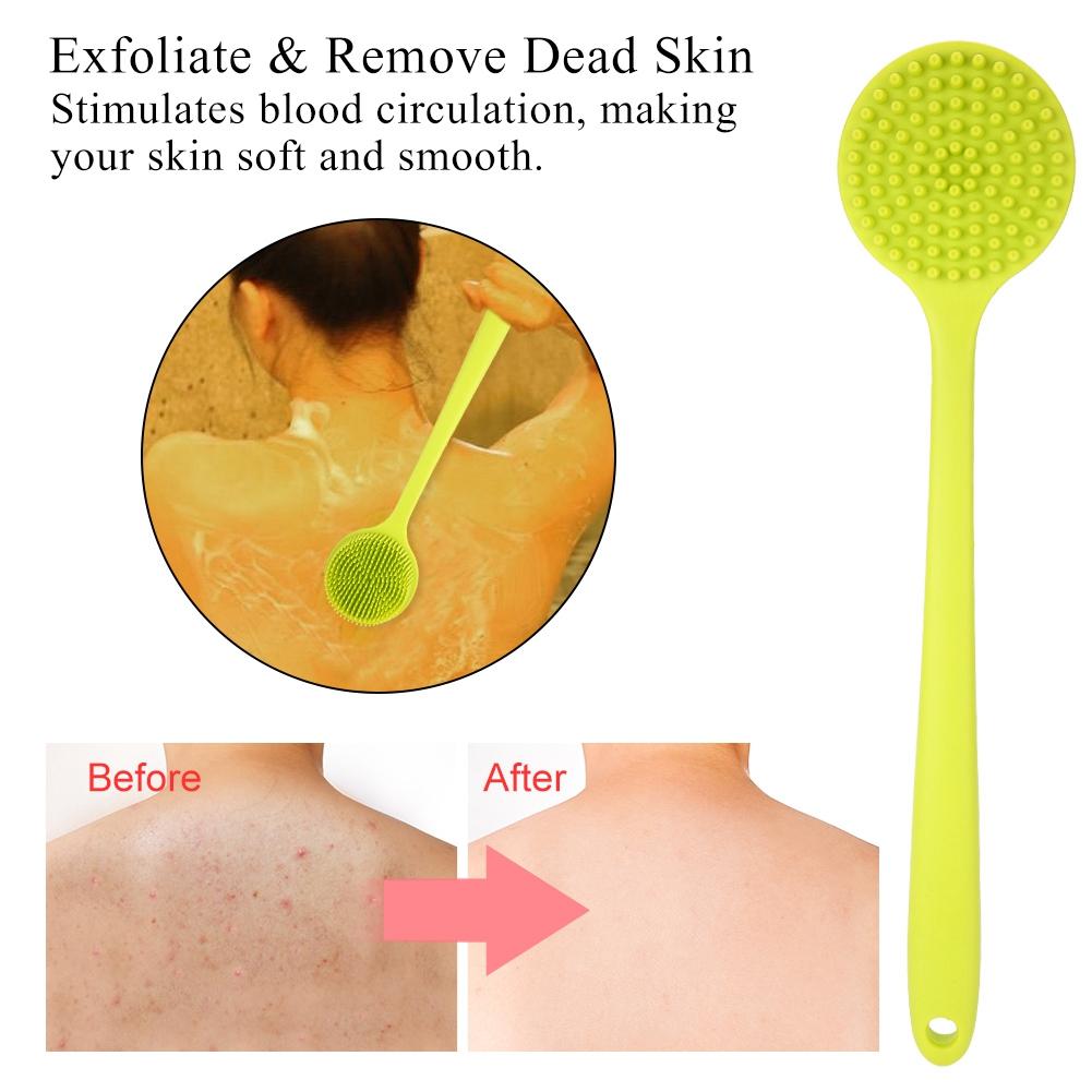Silicone Soft Long Handle Shower Exfoliating Brush Body Scrubber Bath Shower Massage Brush
Silicone Soft Long Handle Shower Exfoliating Brush Body Scrubber Bath Shower Massage Brush