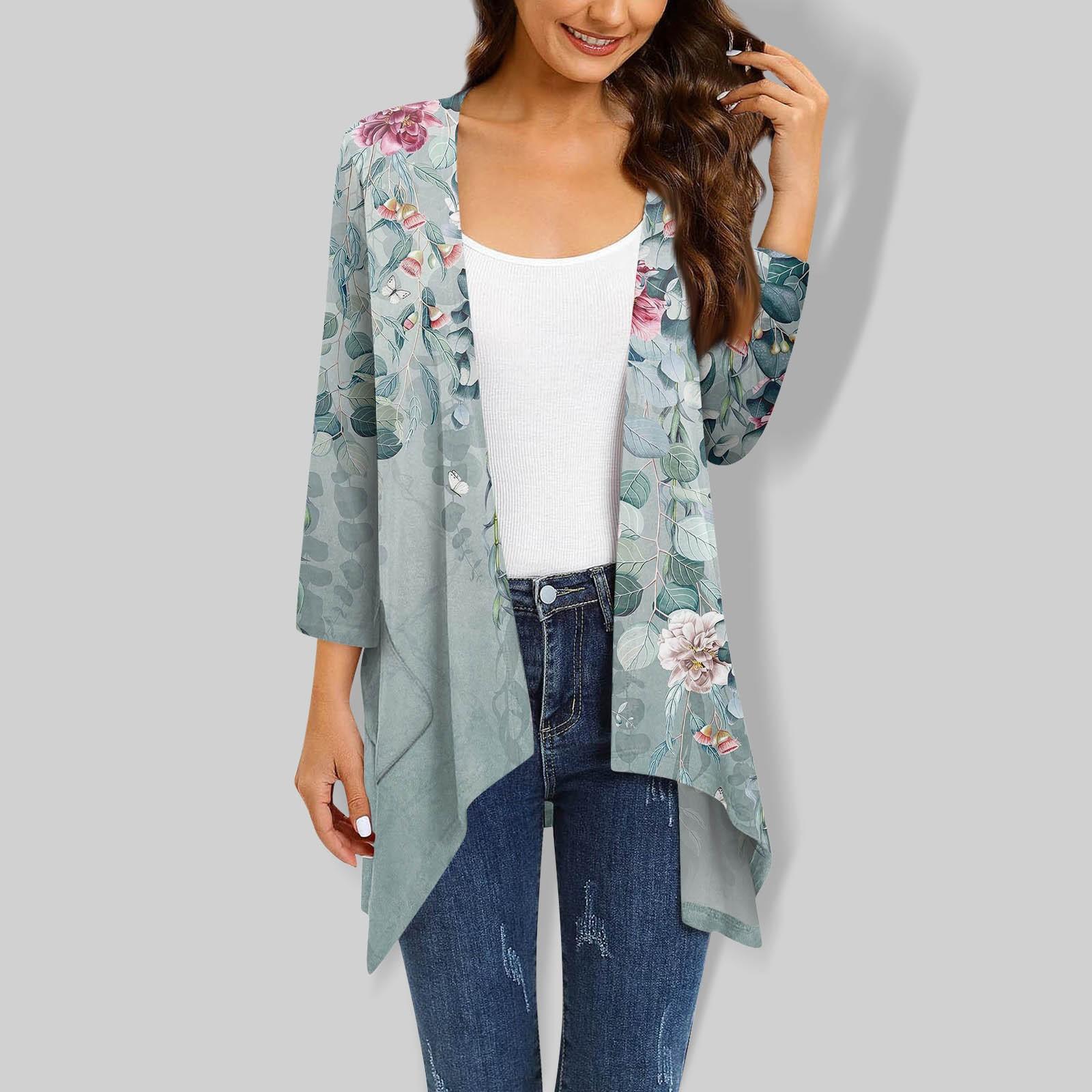 Женский кардиган неправильной формы с градиентным принтом и рукавами три четверти, куртка с карманами
Женский кардиган неправильной формы с градиентным принтом и рукавами три четверти, куртка с карманами