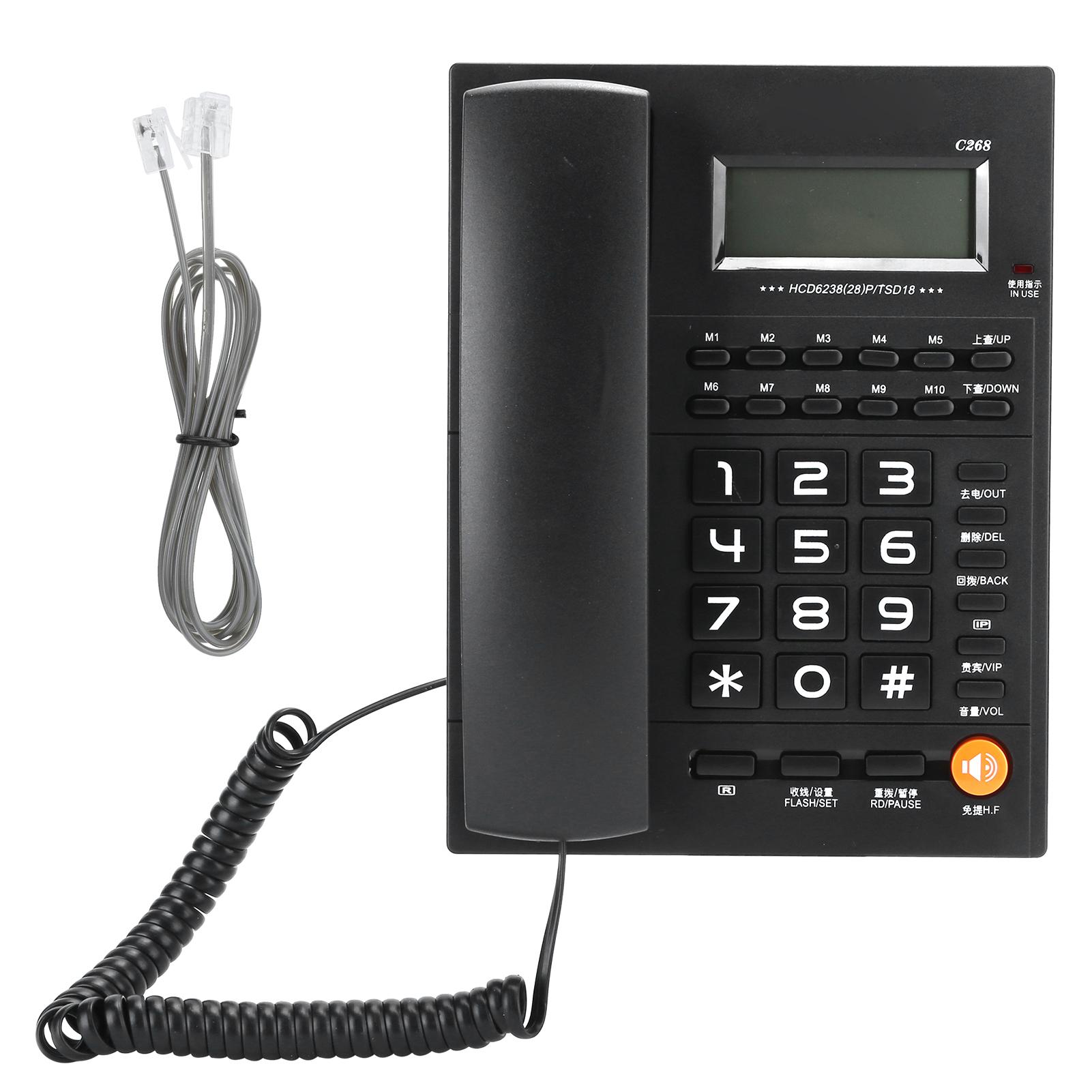 Home Landline Phone Wired Telephone Desk Corded Phone for Home Office Hotel Restaurant
Home Landline Phone Wired Telephone Desk Corded Phone for Home Office Hotel Restaurant