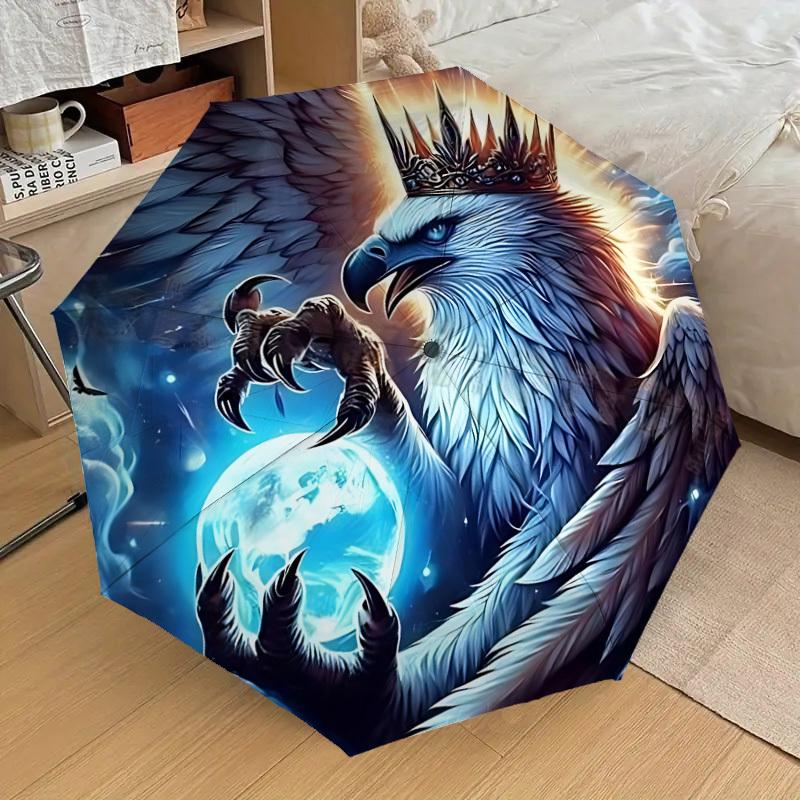 1pc Eagle Fantasy Artwork Fashionable Automatic Opening/Closing Folding Umbrella with 8 Iron Bones, Plastic Handle yy251015010
1pc Eagle Fantasy Artwork Fashionable Automatic Opening/Closing Folding Umbrella with 8 Iron Bones, Plastic Handle yy251015010