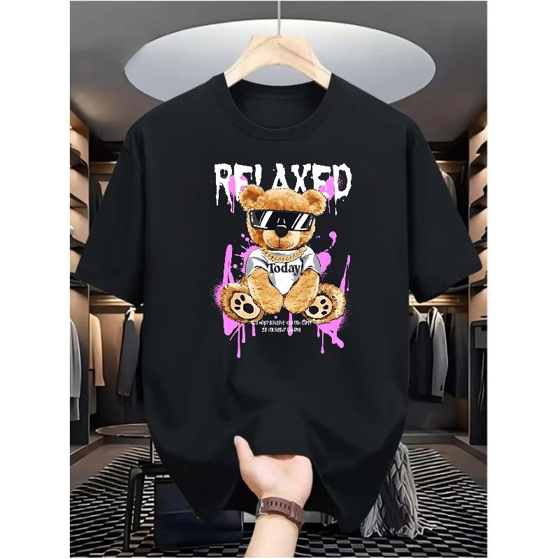 European sizes Trendy Bear Print Men s Casual Digital Print T-Shirt, Round Neck, Short Sleeve, Street Hip-Hop Style, Summer Fashion Trend, Sporty Look 4XL
European sizes Trendy Bear Print Men s Casual Digital Print T-Shirt, Round Neck, Short Sleeve, Street Hip-Hop Style, Summer Fashion Trend, Sporty Look 4XL