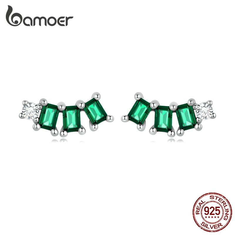 Серьги-гвоздики BAMOER из стерлингового серебра 925 пробы с зеленым цирконом, серьги-гвоздики с драгоценными камнями для женщин, нежный подарок на день рождения
Серьги-гвоздики BAMOER из стерлингового серебра 925 пробы с зеленым цирконом, серьги-гвоздики с драгоценными камнями для женщин, нежный подарок на день рождения