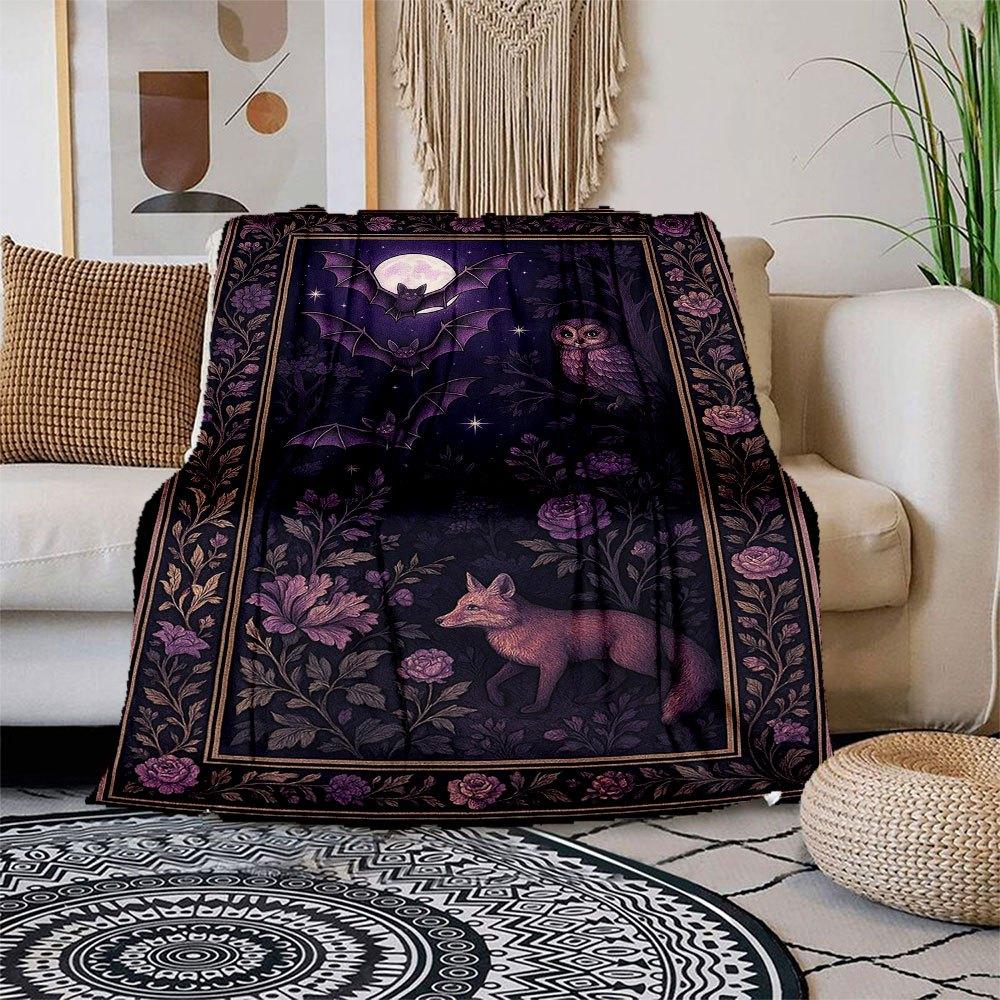 Midnight Mystique: Moonlit Night Wildlife Wall Art Print Blanket Flannel Throw Blanket for Sofa, Bed, Travel, Camping, Office, Couch, Chair 150x180cm
Midnight Mystique: Moonlit Night Wildlife Wall Art Print Blanket Flannel Throw Blanket for Sofa, Bed, Travel, Camping, Office, Couch, Chair 150x180cm