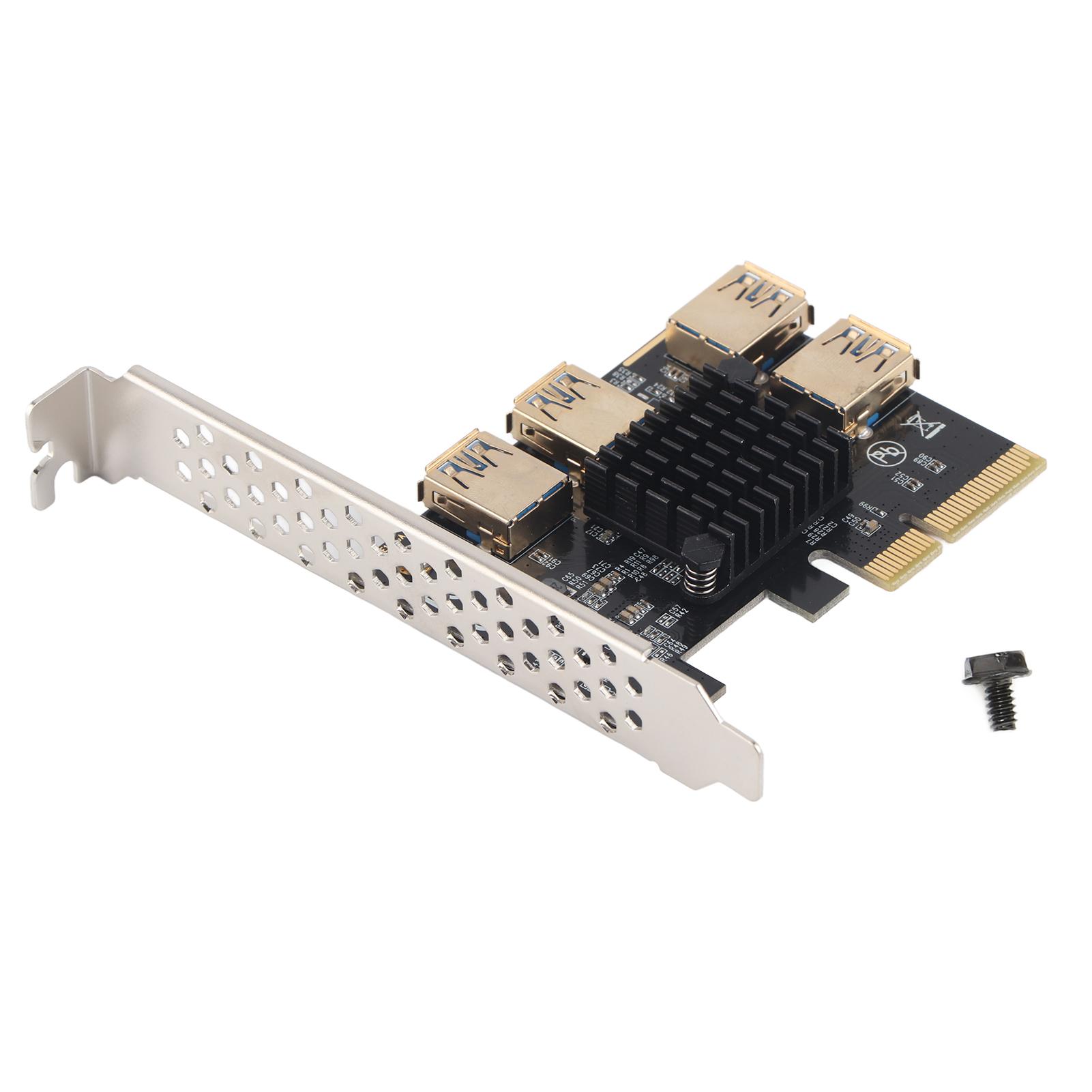 PCI‑E Riser Card PCI‑E X4 1 to 4 PCI Express 16X Slot Adapter Card USB 3.0 Adapter Multiplier Card
PCI‑E Riser Card PCI‑E X4 1 to 4 PCI Express 16X Slot Adapter Card USB 3.0 Adapter Multiplier Card
