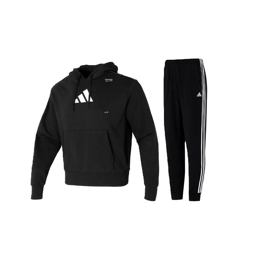Adidas High Street Solid Color Letter Logo Print Hoodie Vintage Striped Cuffed Sweatpants Casual Sports Set Men Set Black IS2355+GK8995 M
Adidas High Street Solid Color Letter Logo Print Hoodie Vintage Striped Cuffed Sweatpants Casual Sports Set Men Set Black IS2355+GK8995 M