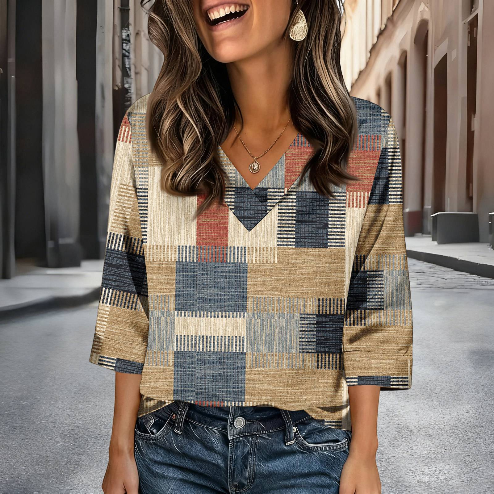 Womens 3/4 Length Sleeves Shirts V-Neck Satin Loose Dressy Trendy T-Shirt Pullover Blouse Tops XL жовтий
Womens 3/4 Length Sleeves Shirts V-Neck Satin Loose Dressy Trendy T-Shirt Pullover Blouse Tops XL жовтий