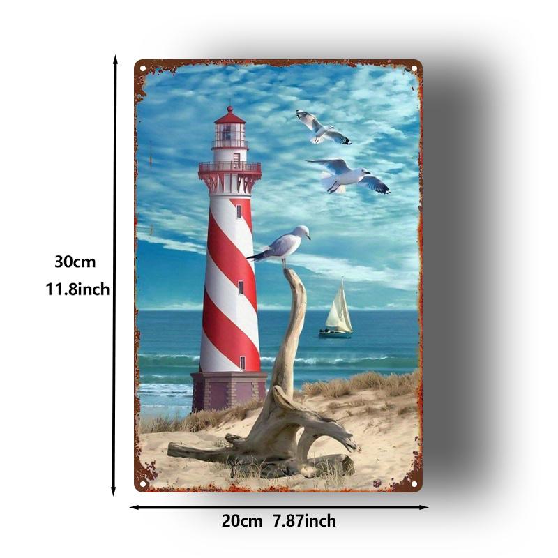 Vintage Lighthouse and Seagulls Metal Sign Nautical Wall Decor D Printed Iron Plaque xcm for Living Room Balcony Cafe 20x30cm(7.8x11.8inch)
Vintage Lighthouse and Seagulls Metal Sign Nautical Wall Decor D Printed Iron Plaque xcm for Living Room Balcony Cafe 20x30cm(7.8x11.8inch)