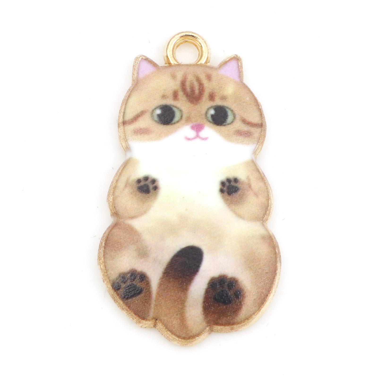 10PCs Cute Cartoon Cat Charms Multicolor Animal Enamel Gold Color Metal Pendants DIY Necklace Bracelets Jewelry Making 25mmx14mm
10PCs Cute Cartoon Cat Charms Multicolor Animal Enamel Gold Color Metal Pendants DIY Necklace Bracelets Jewelry Making 25mmx14mm