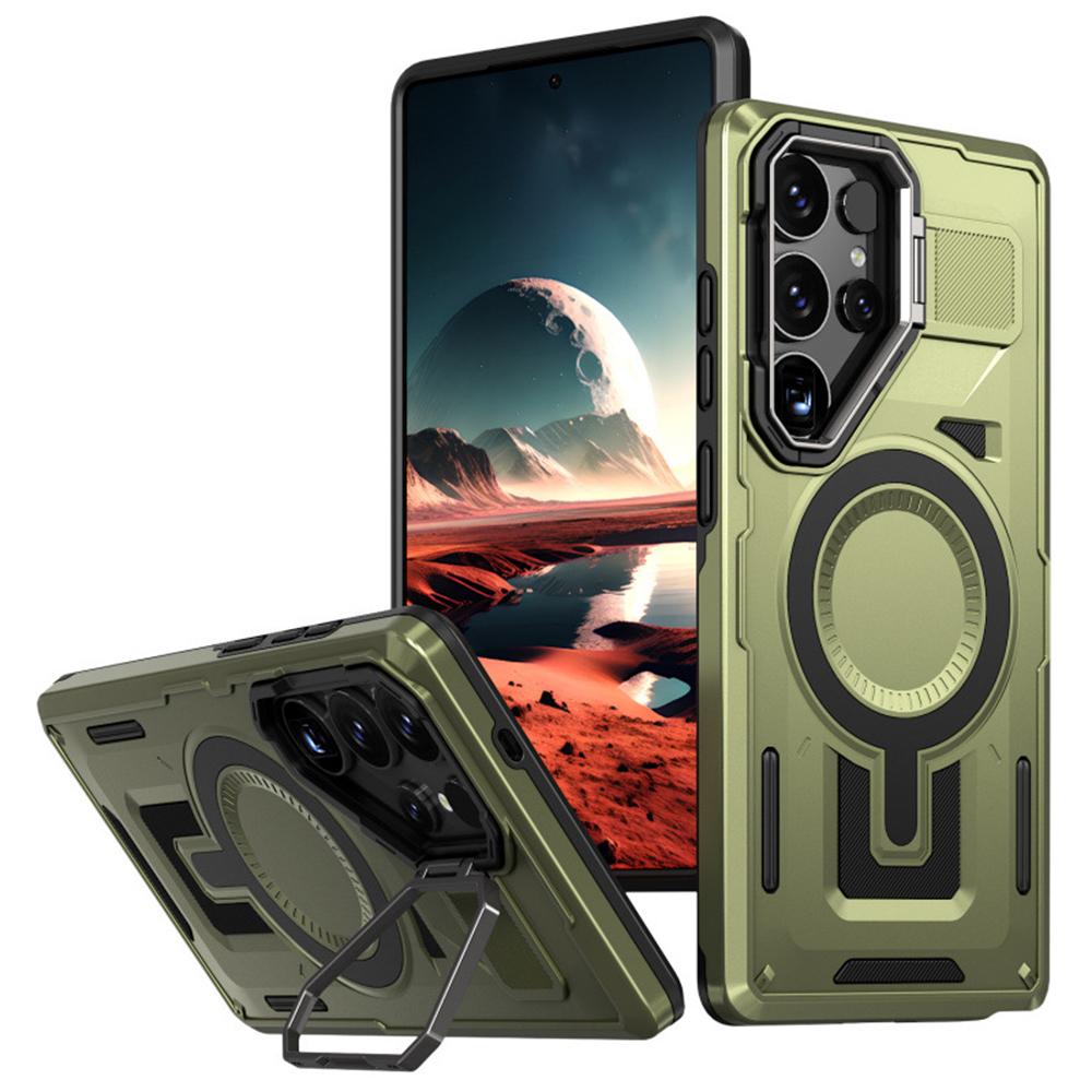 For Samsung Galaxy S25 Ultra Magnetic Case Hollow Lens Frame Kickstand PC + TPU Phone Cover F
For Samsung Galaxy S25 Ultra Magnetic Case Hollow Lens Frame Kickstand PC + TPU Phone Cover F