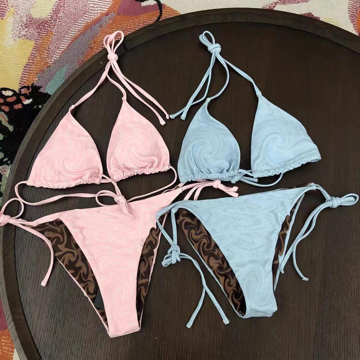 Sexy Triangle Bikini Two-Piece Small Chest Gathered Hanging Neck Swimming Suit Polyester Fabric Sports Trendy Swimsuit for Women L
Sexy Triangle Bikini Two-Piece Small Chest Gathered Hanging Neck Swimming Suit Polyester Fabric Sports Trendy Swimsuit for Women L