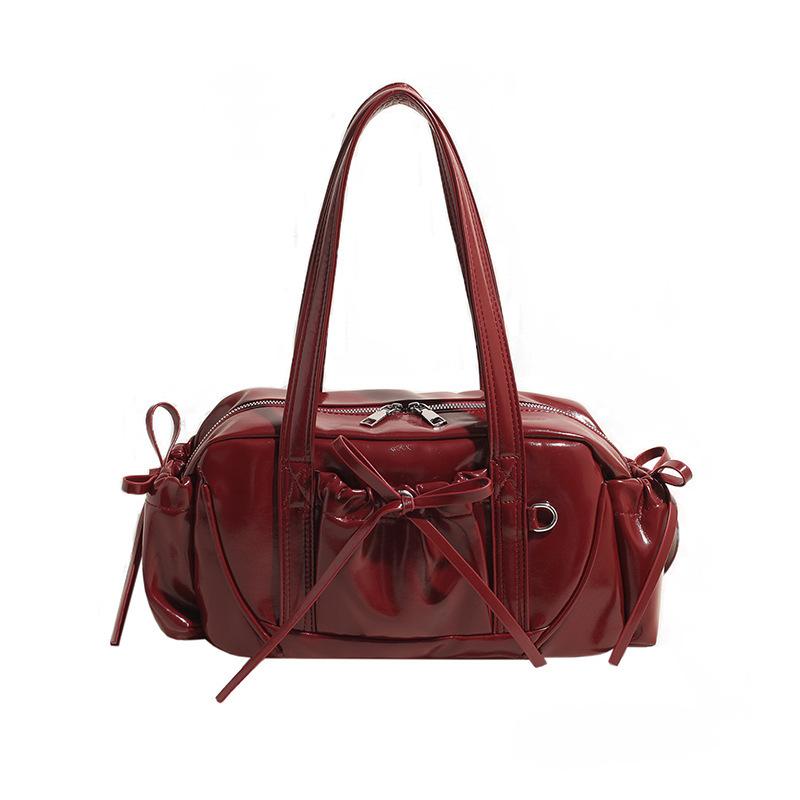 Cross mirror women s bag autumn and winter new pleated bag portable shoulder bag Boston personality niche bow armpit bag 26CM*12CM*17CM червоний
Cross mirror women s bag autumn and winter new pleated bag portable shoulder bag Boston personality niche bow armpit bag 26CM*12CM*17CM червоний