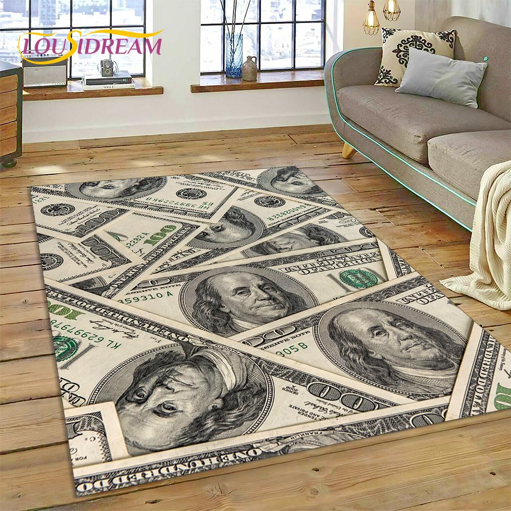 3D Rich Dollar Euro Pound Money Мультяшний килимок для спальні, вітальні, домашнього дивана, дитячий великий декоративний килимок 160cm x 230cm
3D Rich Dollar Euro Pound Money Мультяшний килимок для спальні, вітальні, домашнього дивана, дитячий великий декоративний килимок 160cm x 230cm