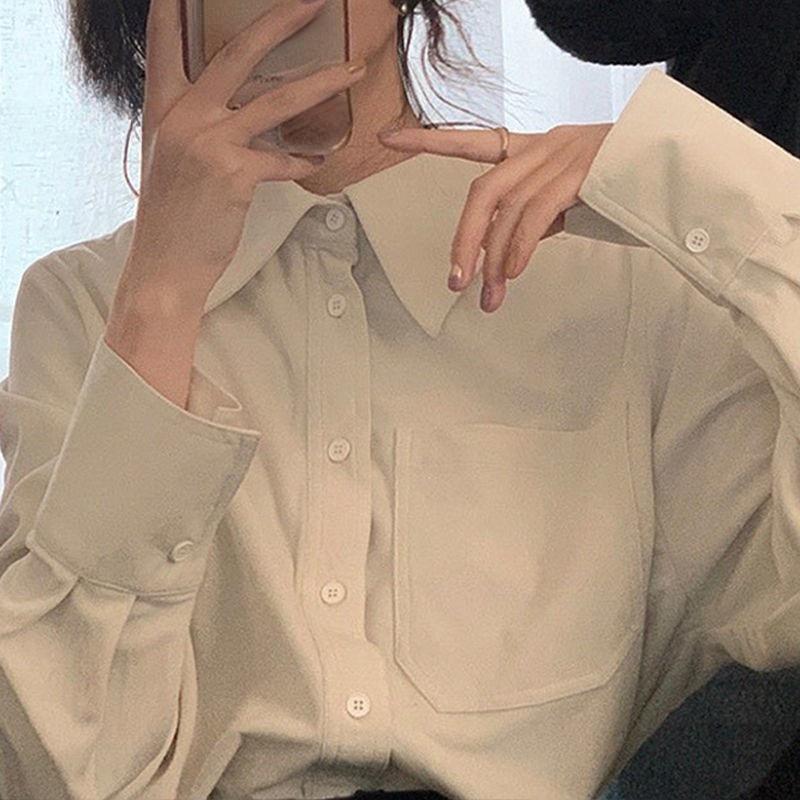 Белая рубашка, женский дизайн, топ с длинными рукавами, весна-осень, корейская версия свободной рубашки в стиле ретро S белый
Белая рубашка, женский дизайн, топ с длинными рукавами, весна-осень, корейская версия свободной рубашки в стиле ретро S белый