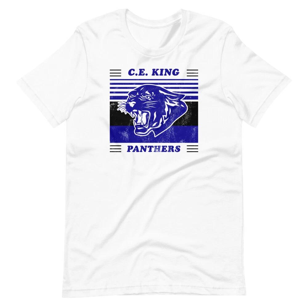 C.E.. Школьная футболка King Panthers с коротким рукавом, унисекс, 100% хлопок, мужские футболки, топ S
C.E.. Школьная футболка King Panthers с коротким рукавом, унисекс, 100% хлопок, мужские футболки, топ S