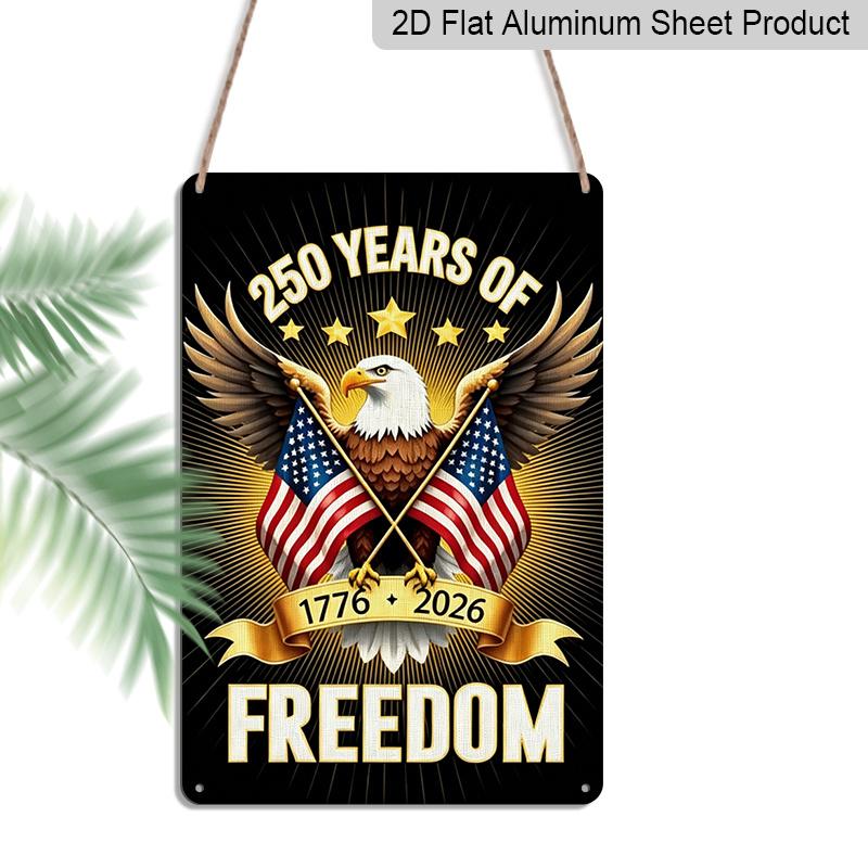 2D Flat Decorative 8×12 Inch Aluminum Plaque Metal Sign | 250 Years of Freedom (1776-2026): Bald Eagle with Dual US Flags; Celebrate 250 Years of 20*30cm
2D Flat Decorative 8×12 Inch Aluminum Plaque Metal Sign | 250 Years of Freedom (1776-2026): Bald Eagle with Dual US Flags; Celebrate 250 Years of 20*30cm