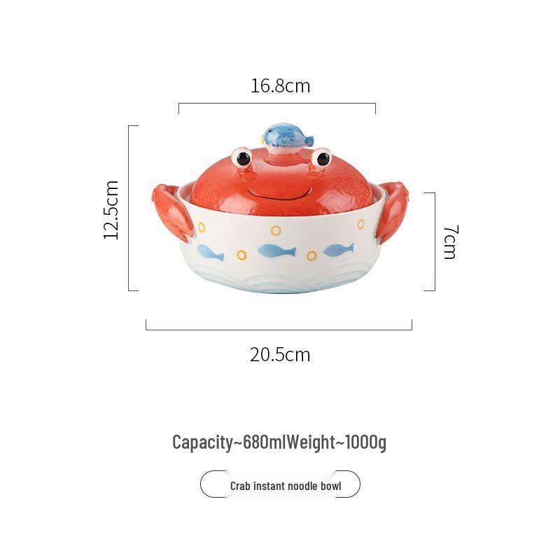 ZISIZ Creative Ocean Series Ceramic Noodle Bowl with Lid
ZISIZ Creative Ocean Series Ceramic Noodle Bowl with Lid