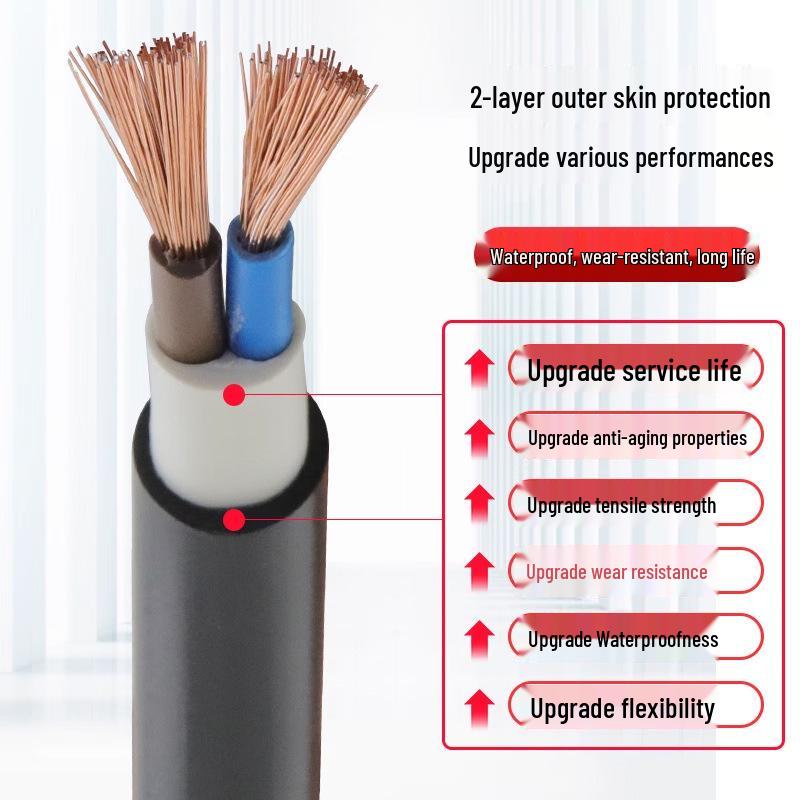 Гнучкий дріт з чистої міді, Водонепроникний 2-жильний (1.5/2.5/4/6 Кв) Антифриз Зовнішній Побутовий Кабель. Other
Гнучкий дріт з чистої міді, Водонепроникний 2-жильний (1.5/2.5/4/6 Кв) Антифриз Зовнішній Побутовий Кабель. Other