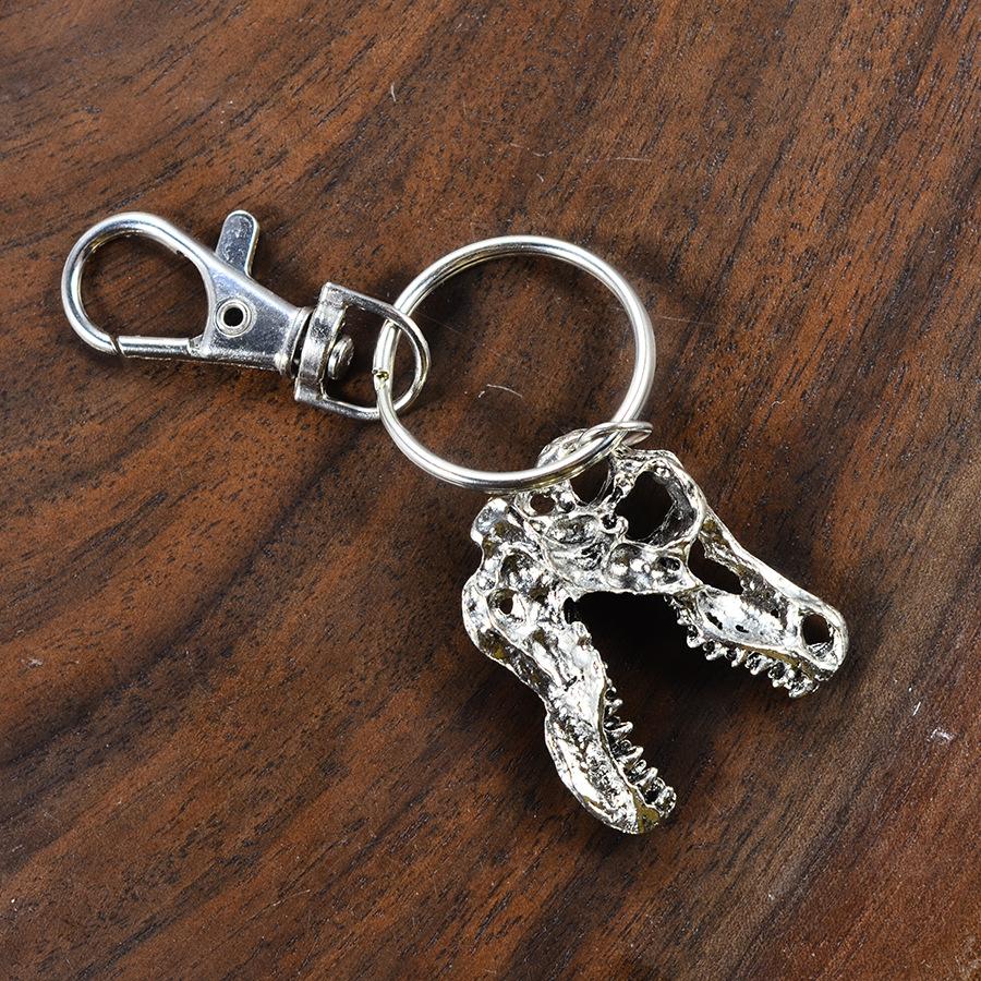 Metal Dinosaur Skull Keychain with Lobster Clasp and Split Ring Durable Key Holder Accessory for Keys Bags and Outdoor Use One Size
Metal Dinosaur Skull Keychain with Lobster Clasp and Split Ring Durable Key Holder Accessory for Keys Bags and Outdoor Use One Size