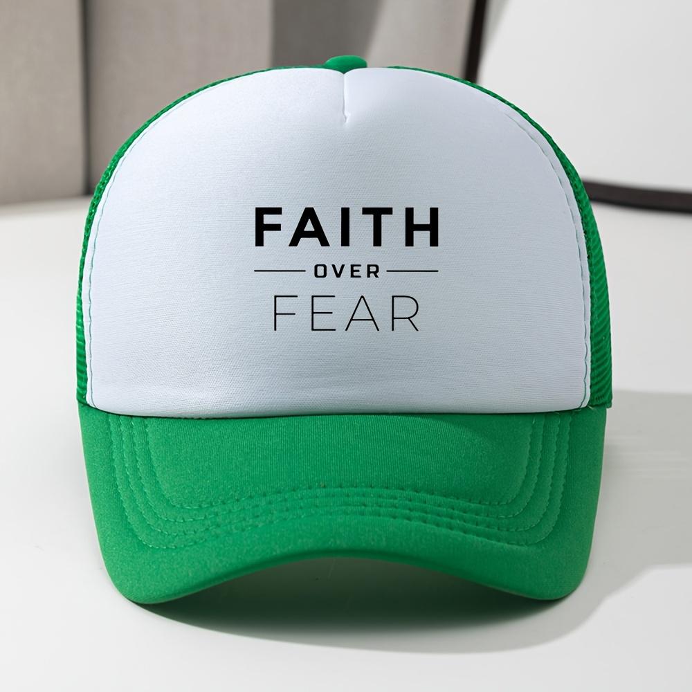 Faith Over Fear Print Mesh Trucker Hat Unisex Polyester Breathable Casual Baseball Cap Adjustable One Size
Faith Over Fear Print Mesh Trucker Hat Unisex Polyester Breathable Casual Baseball Cap Adjustable One Size