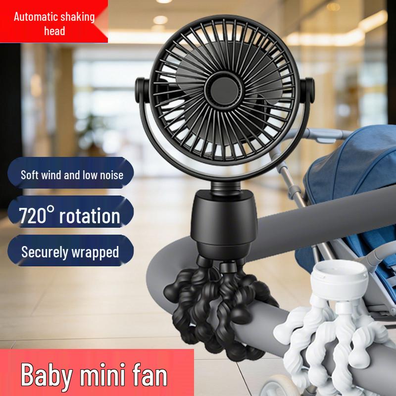 Custom Octopus Auto-Shake Outdoor Anti-Pinch Stroller Fan for Kids 5000mAh
Custom Octopus Auto-Shake Outdoor Anti-Pinch Stroller Fan for Kids 5000mAh