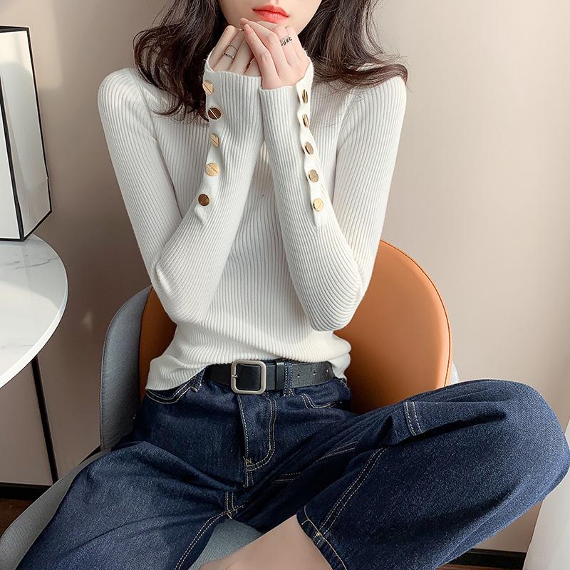 Women s Versatile Slim Fit Knit Sweater - Short/Long Sleeve, Round Neck, Metal Button Detail White
Women s Versatile Slim Fit Knit Sweater - Short/Long Sleeve, Round Neck, Metal Button Detail White