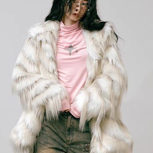 Vintage Mixed Color Women s Faux Fur Coat with Tassels - Long Hair Faux Fox Fur, Autumn Winter Thick Loose Fit. 2XL
Vintage Mixed Color Women s Faux Fur Coat with Tassels - Long Hair Faux Fox Fur, Autumn Winter Thick Loose Fit. 2XL