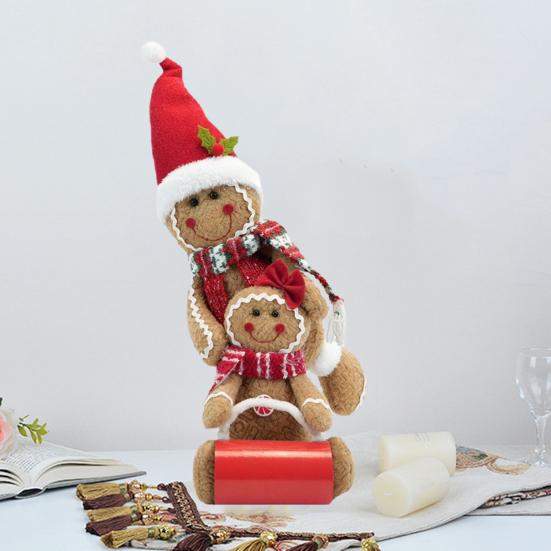 Yousheng Christmas Gingerbread Man Doll Plush Gingerbread Riding Sleigh Figurine with Santa Hat Xmas Home Table Tree Decor A
Yousheng Christmas Gingerbread Man Doll Plush Gingerbread Riding Sleigh Figurine with Santa Hat Xmas Home Table Tree Decor A