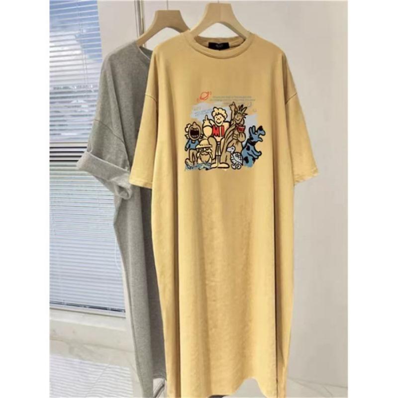 Футболка-платье для женщин больших размеров, летняя одежда для миниатюрных, свободная и стройнящая длинная юбка 3XL хаки
Футболка-платье для женщин больших размеров, летняя одежда для миниатюрных, свободная и стройнящая длинная юбка 3XL хаки