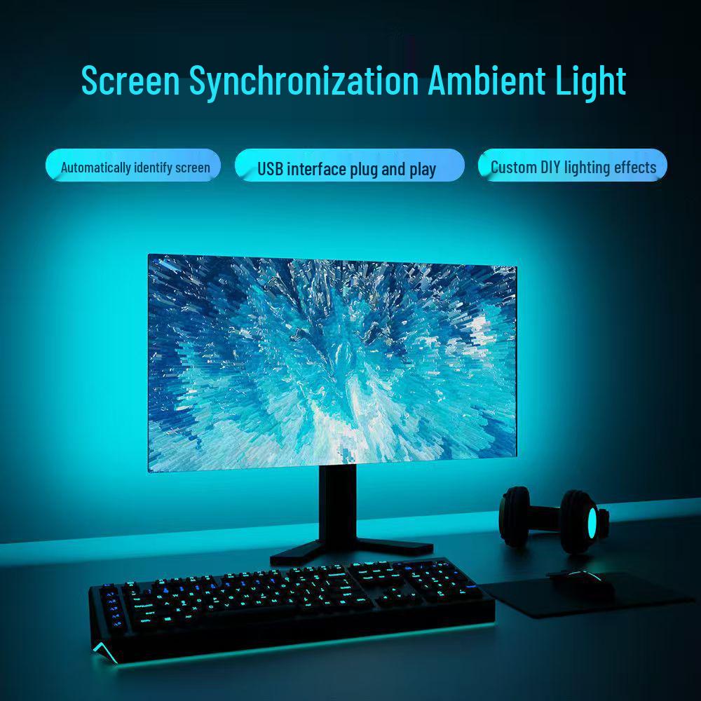 RGB светодиодная лента подсветки для монитора для игр и создания атмосферы в комнате Computer screen controller
RGB светодиодная лента подсветки для монитора для игр и создания атмосферы в комнате Computer screen controller