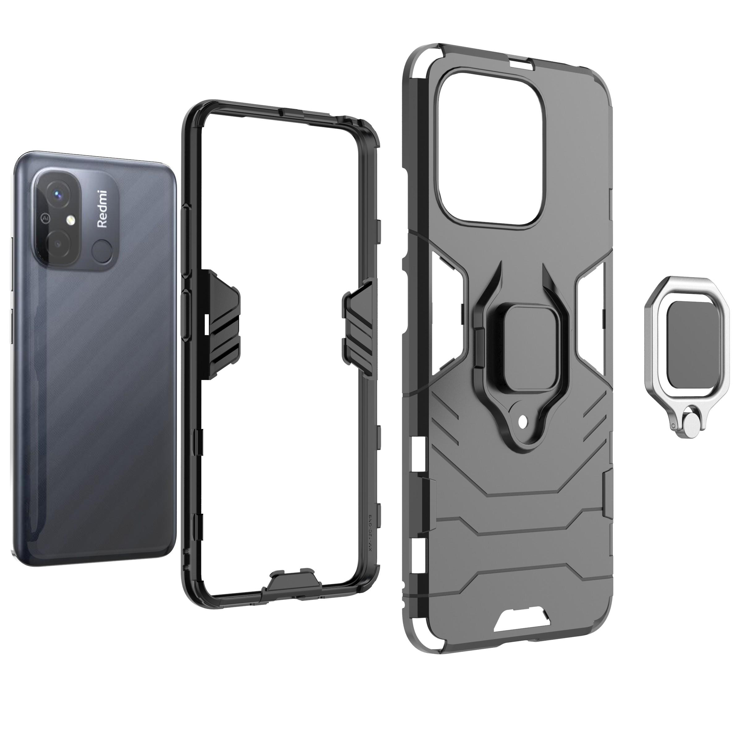 For Xiaomi Poco C55 4G/Redmi 11A 4G/12C 4G Ring Holder Kickstand Phone Case TPU+PC Cover Black
For Xiaomi Poco C55 4G/Redmi 11A 4G/12C 4G Ring Holder Kickstand Phone Case TPU+PC Cover Black
