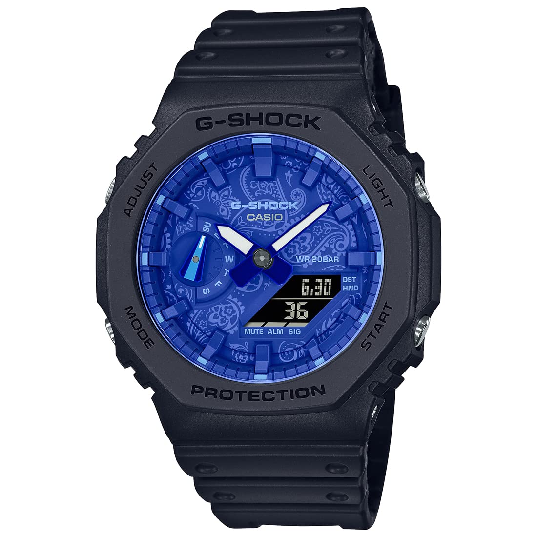 Ремінець для годинника Casio з синім циферблатом, аналого-цифровий чоловічий -GA-2100BP-1ADR, синій,
Ремінець для годинника Casio з синім циферблатом, аналого-цифровий чоловічий -GA-2100BP-1ADR, синій,