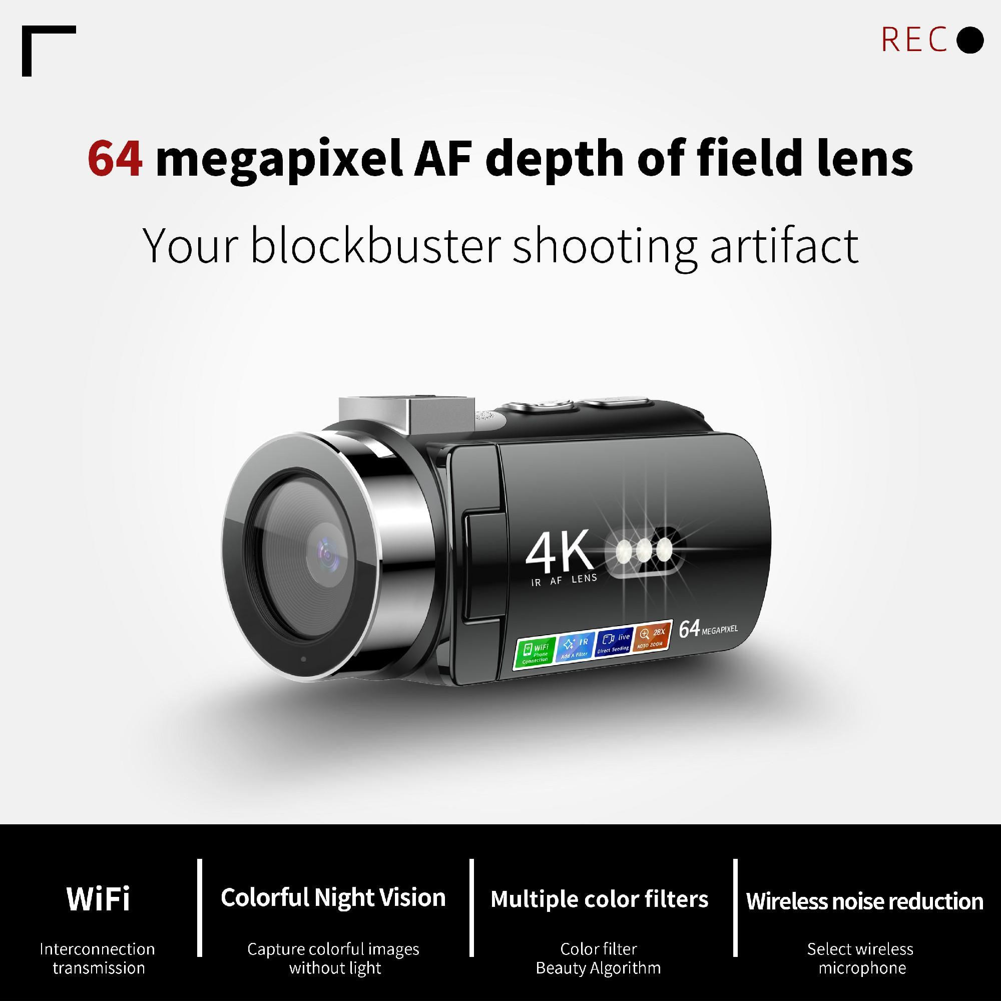 D9 Wi-Fi Digital Camera 8G Night Vision Wireless Noise Reduction 4K Resolution 64MP Max Black
D9 Wi-Fi Digital Camera 8G Night Vision Wireless Noise Reduction 4K Resolution 64MP Max Black