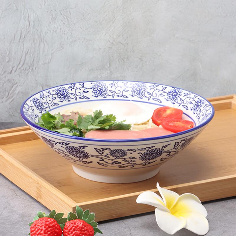 Blue and White Porcelain Ceramic Noodle Bowl
Blue and White Porcelain Ceramic Noodle Bowl