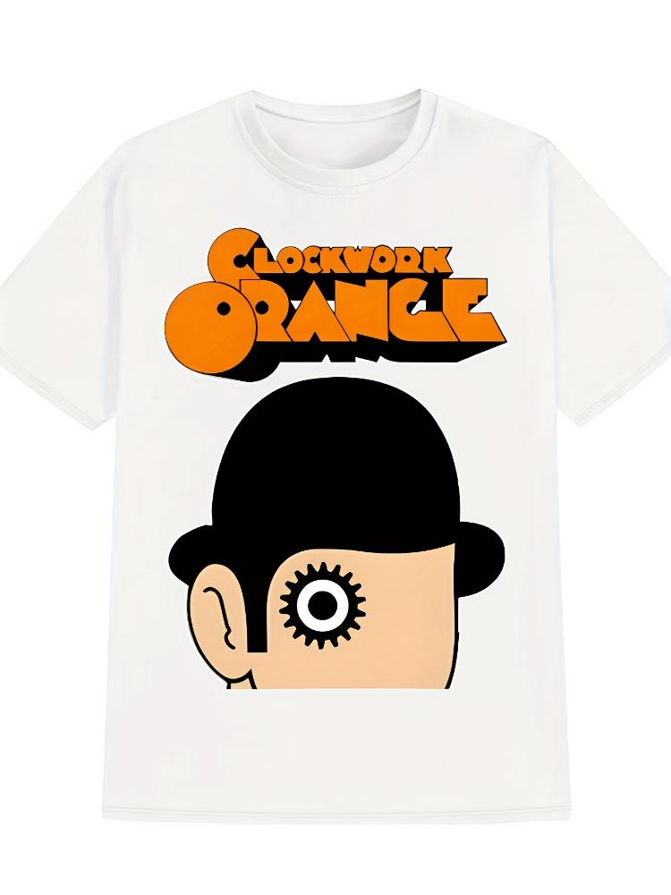 Clockwork Orange Graphic with Orange Orange Lettering pattern design 100 cotton Oneck shortsleeved mens printed Tshirt S
Clockwork Orange Graphic with Orange Orange Lettering pattern design 100 cotton Oneck shortsleeved mens printed Tshirt S