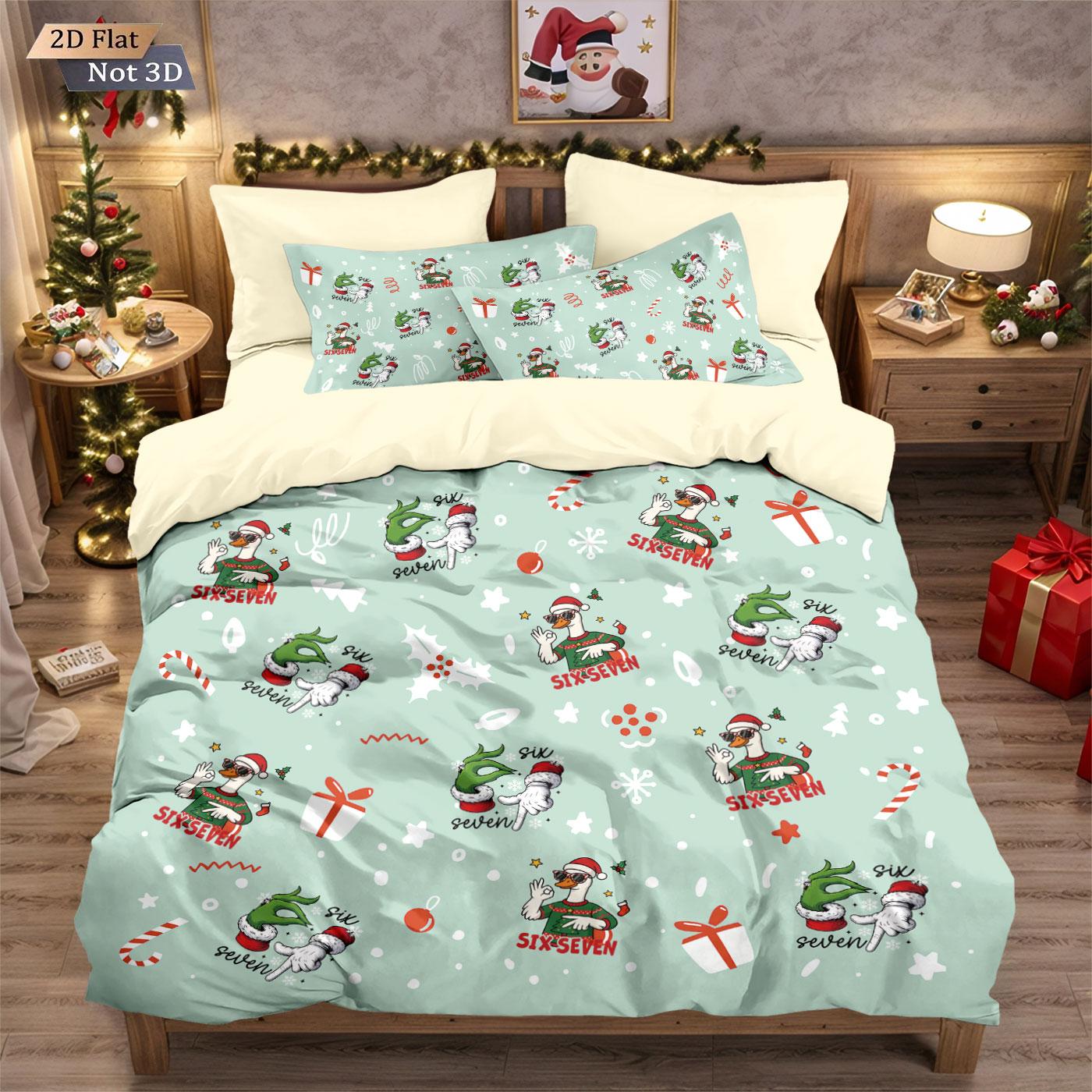3pcs Merry Christmas cartoon goose print coreless duvet cover set multi size bedroom bedding holiday decoration machine washable EU Single(135*200cm)3pcs
3pcs Merry Christmas cartoon goose print coreless duvet cover set multi size bedroom bedding holiday decoration machine washable EU Single(135*200cm)3pcs