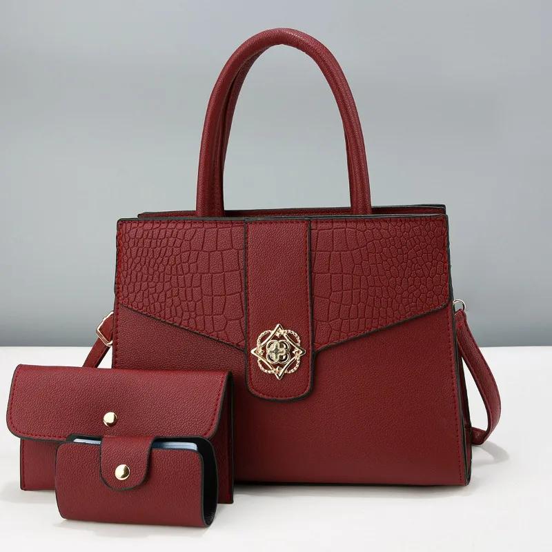 3-piece Set Ladies Handbag Luxury Brand Pu Leather Handbags Fashion Shoulder Crossbody Bags for Women New Tote Bag
3-piece Set Ladies Handbag Luxury Brand Pu Leather Handbags Fashion Shoulder Crossbody Bags for Women New Tote Bag
